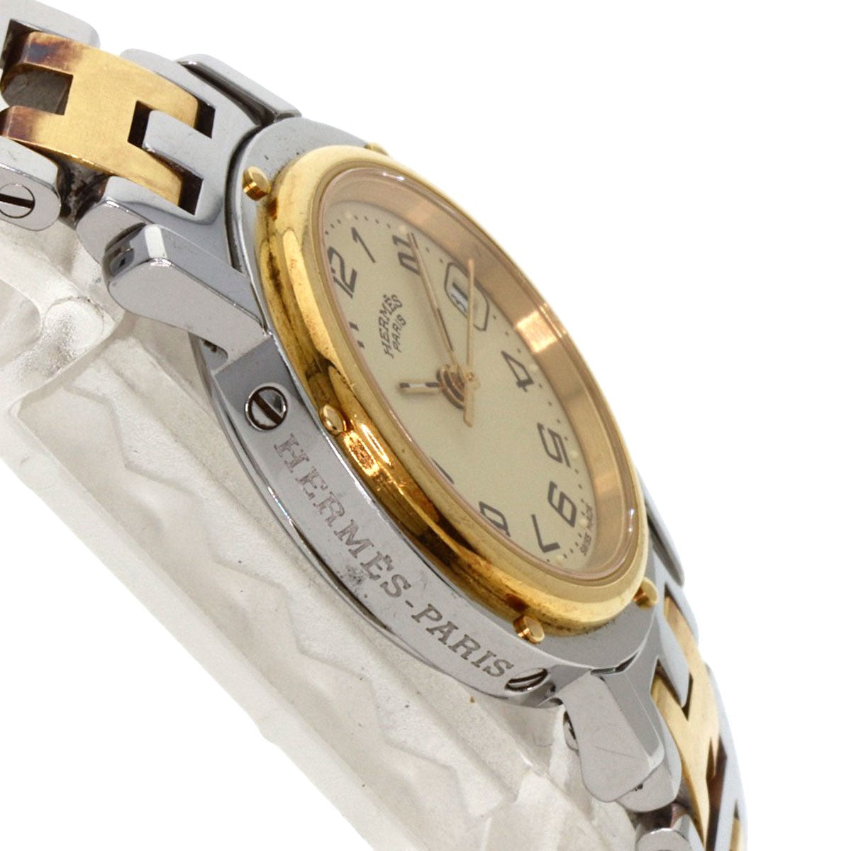 Hermes Clipper Watches Cl4.220 Stainless Steel/Ssxgp Ladies