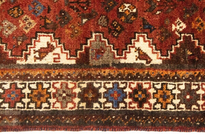 Tribal Vintage Oriental Rug Rusty Red Carpet