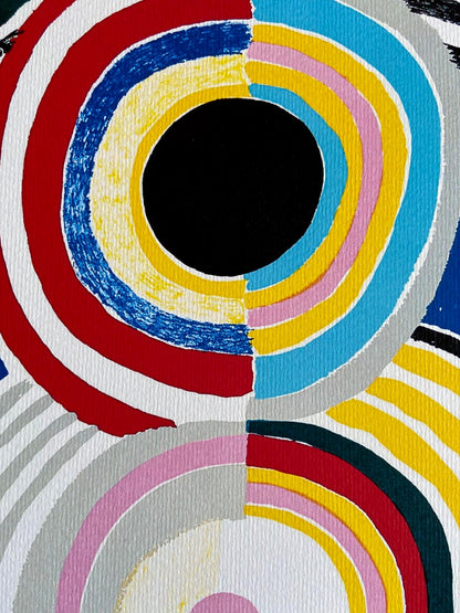 Sonia Delaunay Lithograph Coa Signed Op Numbered In Pencil 180 Ex