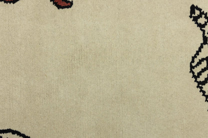 Nepali Tiger Oriental Rug Wool Tribal Modern