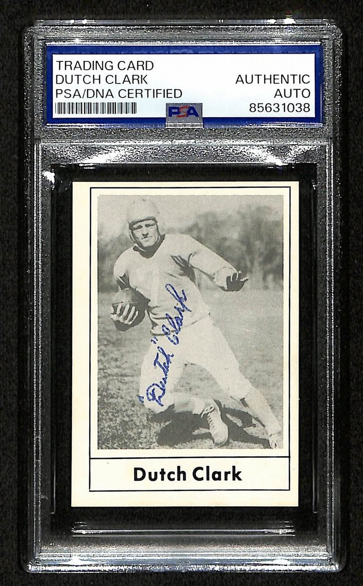 Dutch Clark Hof Signed/Auto 1977 Touchdown Card #23 Lions Psa/Dna 200422