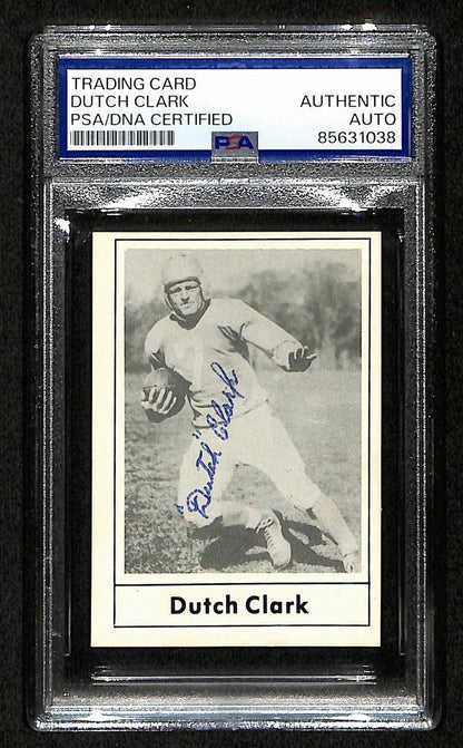 Dutch Clark Hof Signed/Auto 1977 Touchdown Card #23 Lions Psa/Dna 200422
