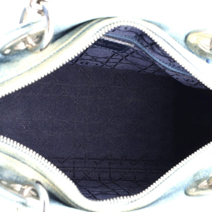 Christian Dior Vintage Lady Dior Bag Cannage Quilt Denim Medium