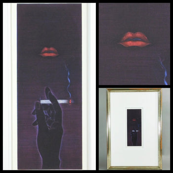 Matazo Kayama 1992 Original Etching Mezzotint Signed Framed Japanese Modern Art