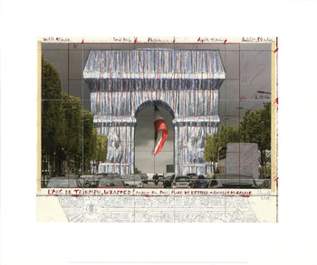 Javacheff Christo L'Arc De Triomphe Wrapped Project For Paris I 