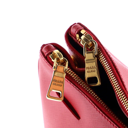 Prada Double Zip Lux Tote Saffiano Leather Large