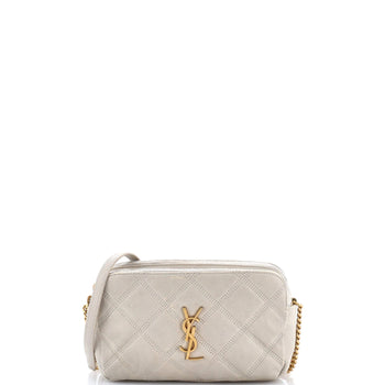 Saint Laurent Becky Double Zip Crossbody Bag Quilted Leather Mini