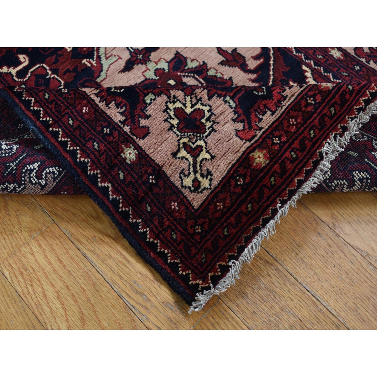 2'10"x18'10" Red Afghan Khamyab Shiny Wool Hand Knotted XL Runner Rug