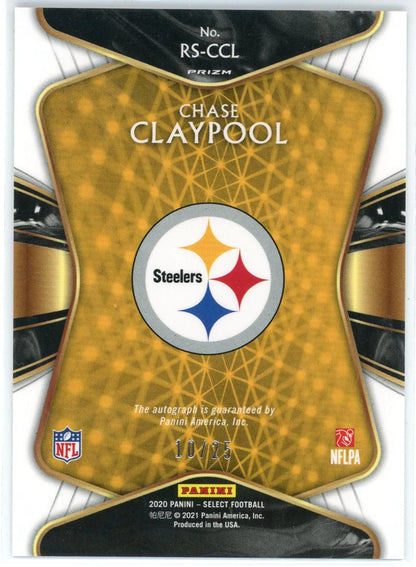 Chase Claypool Autographed 2020 Panini Select Prizm Card #Rs-Ccl