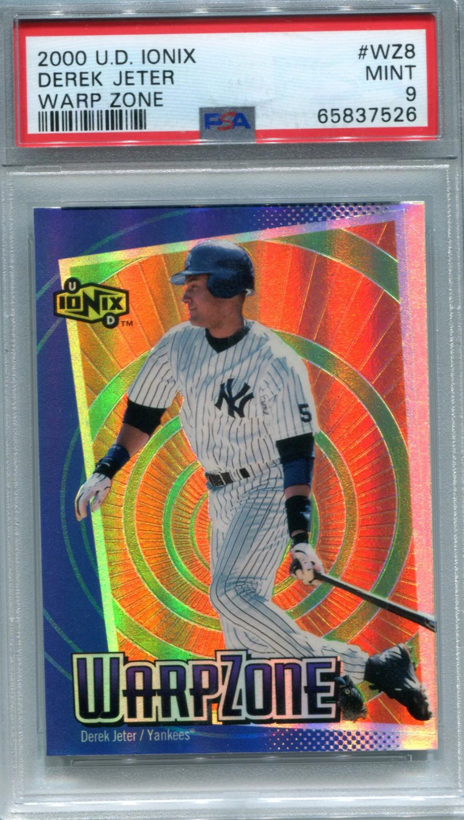 Derek Jeter 2000 Upper Deck Ionix Warpzone #Wz8 Psa Mint 9 Card