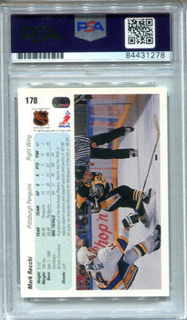 Mark Recchi 1990 Upper Deck #178 Psa Auto Gem Mt 10 Card