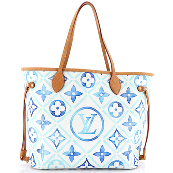 Louis Vuitton Neverfull Nm Tote By The Pool Monogram Tile Canvas Mm