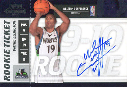Wayne Ellington Autographed 2010 Panini Card