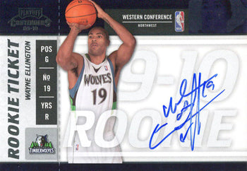 Wayne Ellington Autographed 2010 Panini Card