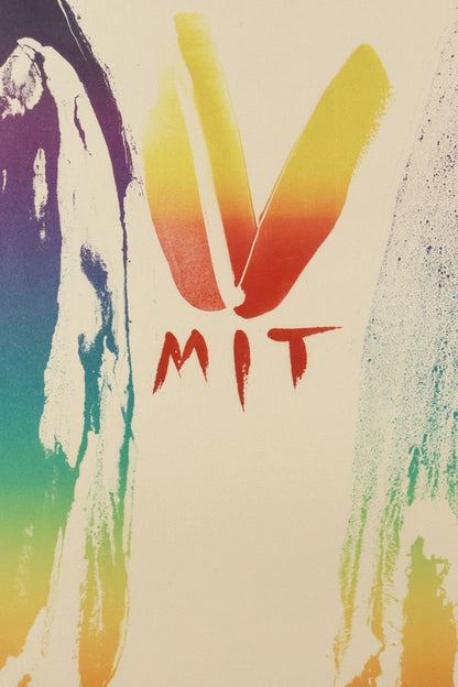 Paul Jenkins "Mit" Hand Signed Silkscreen Print 59X40Cm W/ Dedication 1970S