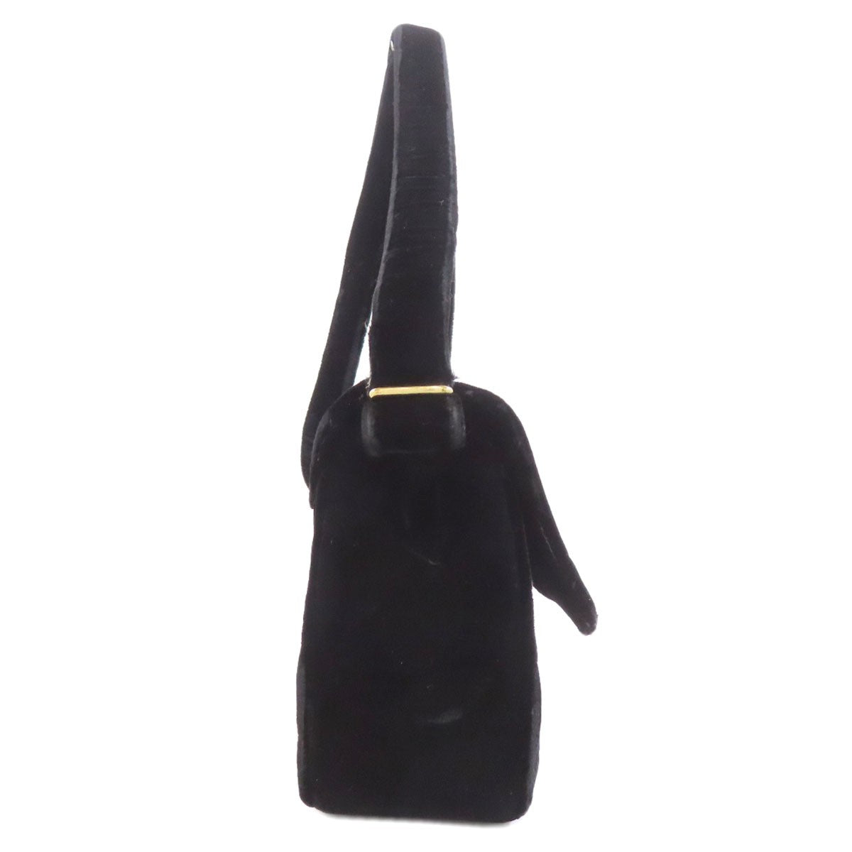 Velor CHANEL COCO Mark GoldHardware Shoulder Bag