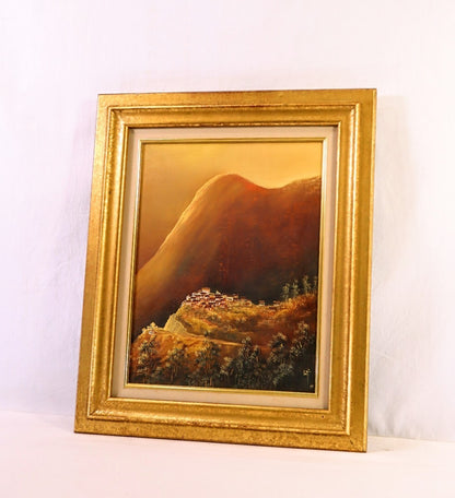 Oil painting Original Saliendo 1999 Pazmio Cruz Inti de Alaus