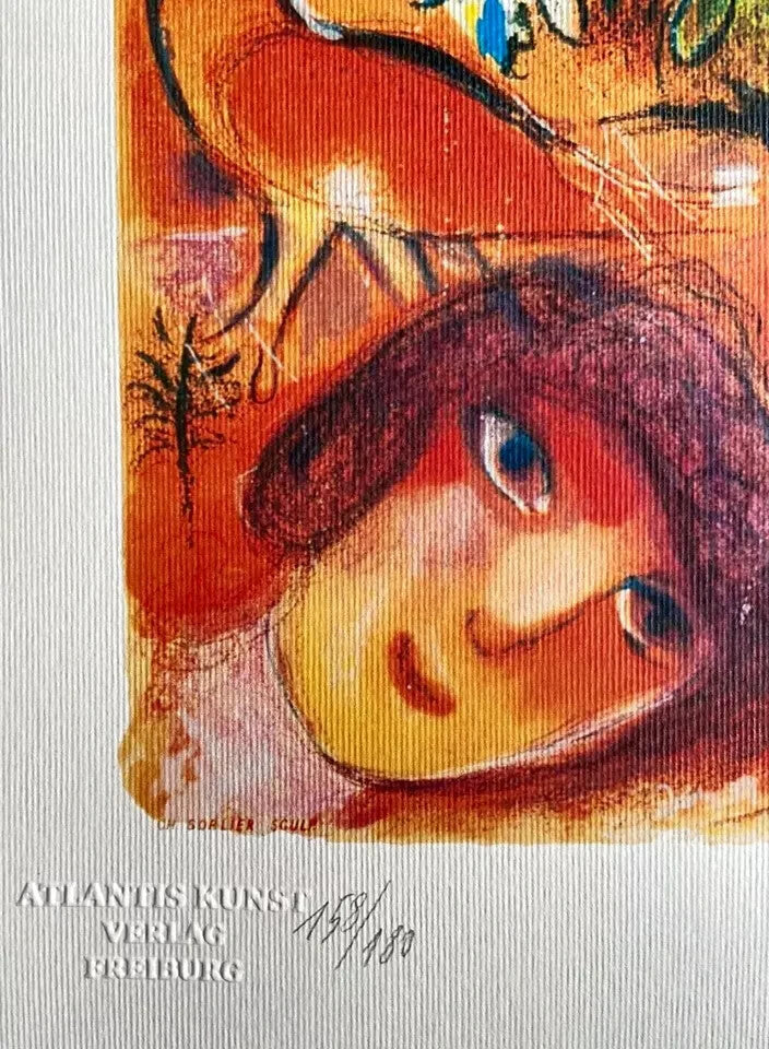 Marc Chagall Lithograph Coa Hand Numbered Signed Limited