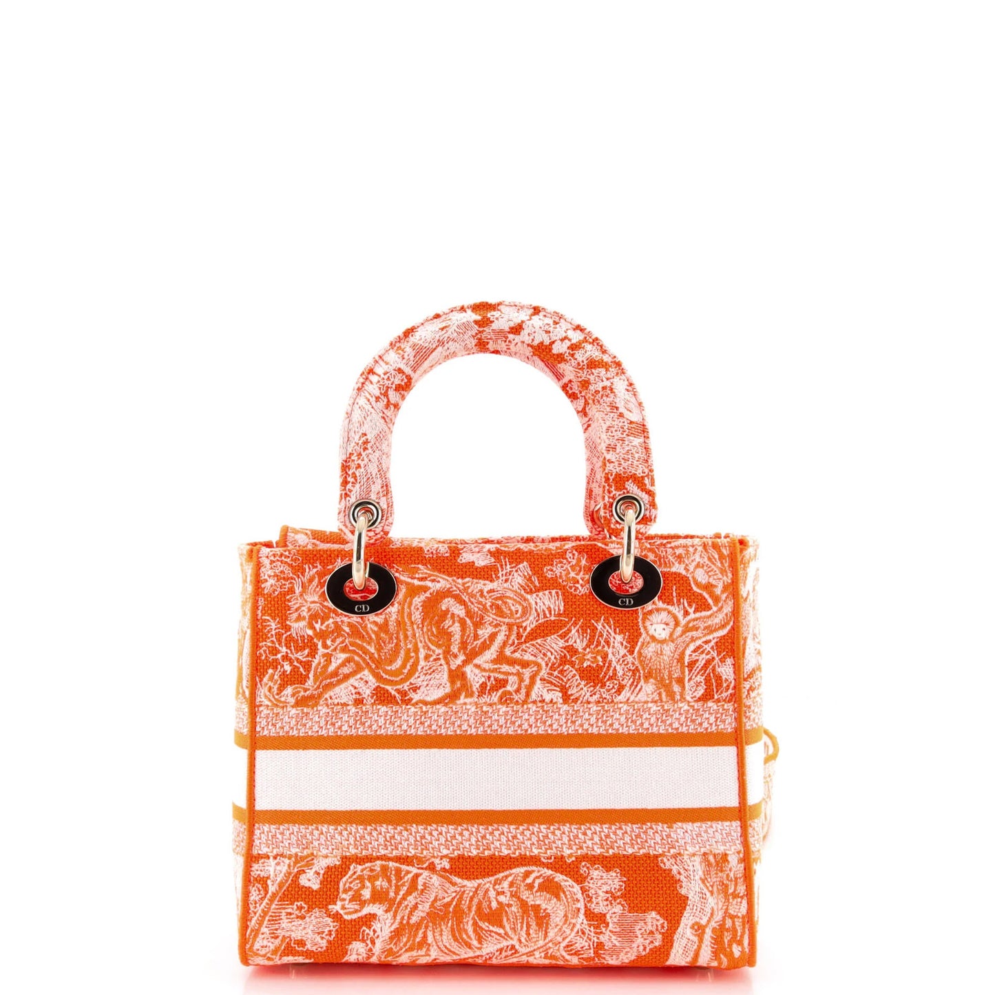 Christian Dior Toile De Jouy Lady D-Lite Bag Embroidered Canvas