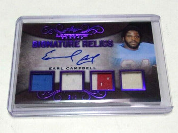 Earl Campbell 2019 Leaf Ultimate Game  Quad