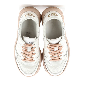 Gucci Chunky B Sneakers Gg Embossed Perforated Leather