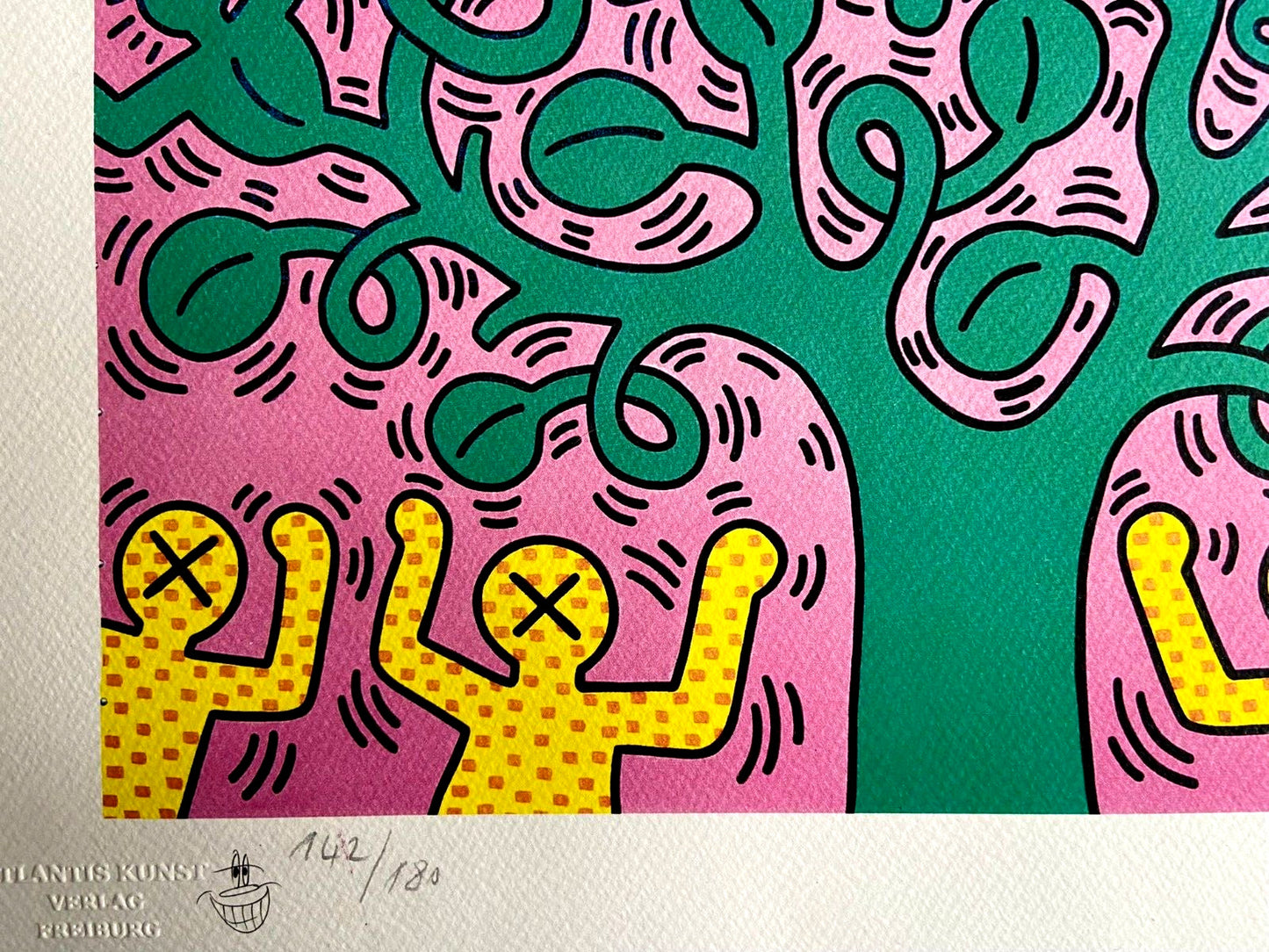 Keith Haring Lithograph Coa Signed In Pen Numbered In Pencil By Hand 180 Copies