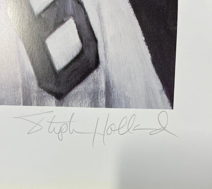 Bill Russell Autographed Stephen Holland 40X20 Lithograph (Jsa)