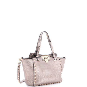 Valentino Garavani Rockstud Tote Pebbled Leather Medium