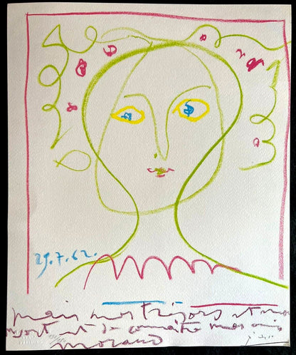 Pablo Picasso Lithograph Coa Signed Numbered Limited 180