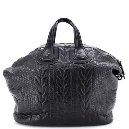 Givenchy Nightingale Satchel Embossed Leather Large
