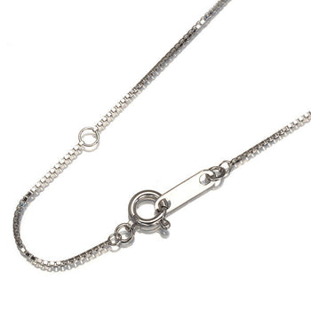 Box Chain Necklace 40cm 18K 750 White Gold