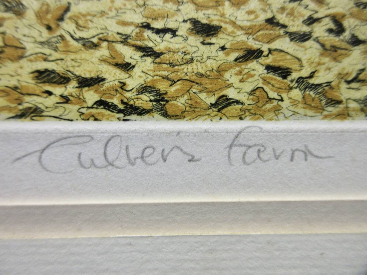 Carol Collette "Culver'S Farm" Original Etching Pencil Signed Numbered Framed
