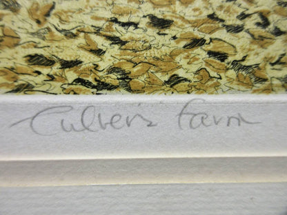 Carol Collette "Culver'S Farm" Original Etching Pencil Signed Numbered Framed