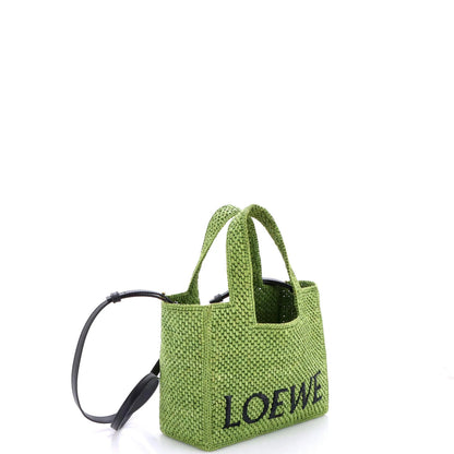 Loewe Paula'S Ibiza Logo Convertible Tote Raffia Small