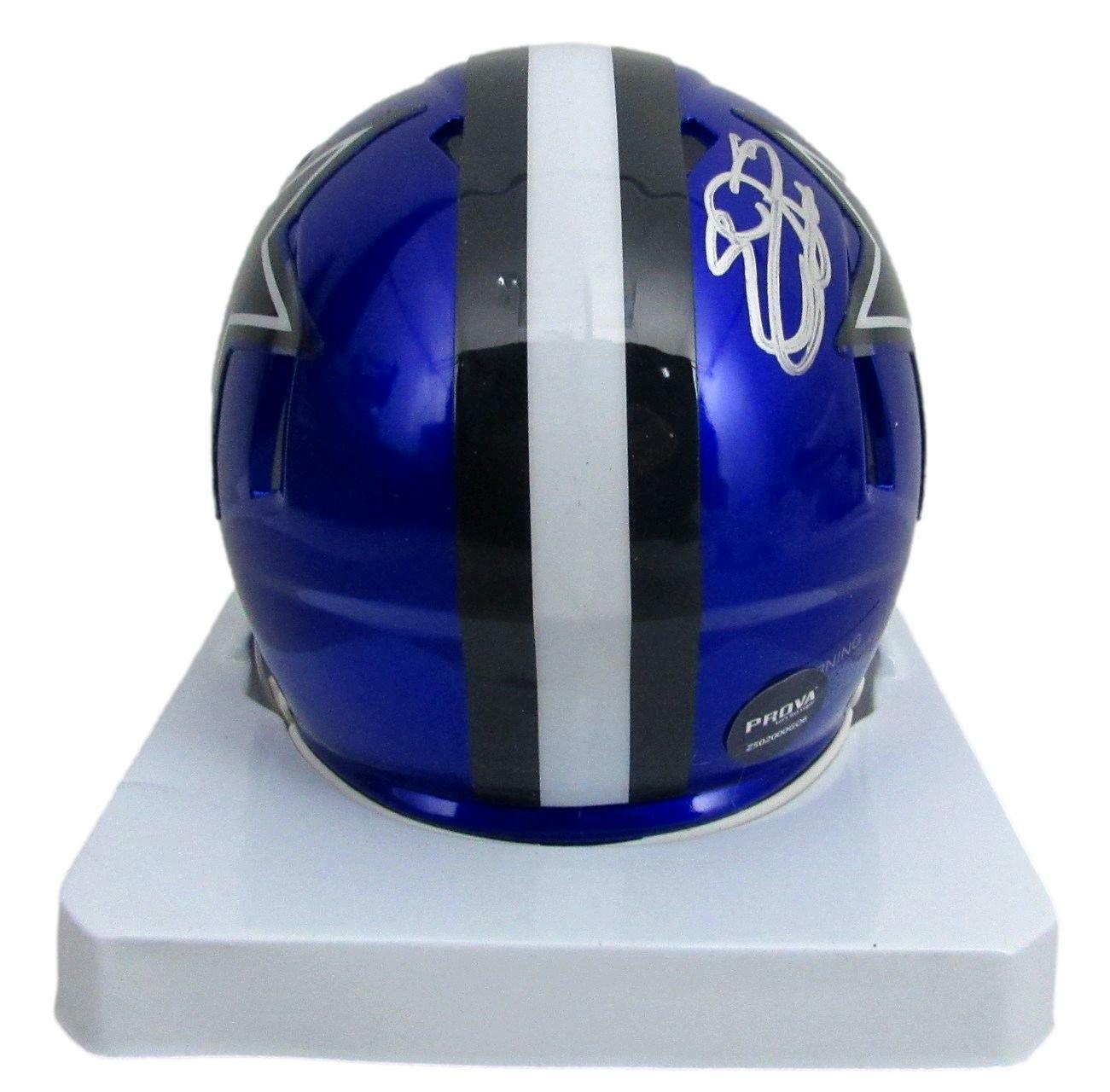 Emmitt Smith  Autographed Mini Helmet Flash Hof Cowboys    Prova