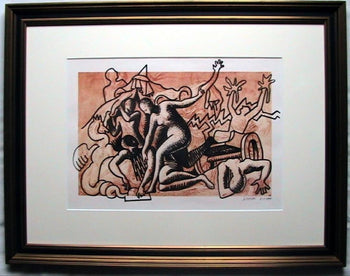 Mark Kostabi 1994 Original Painting Mixed Media