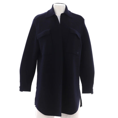 Max Mara Women'S Two Pocket Open Long Cardigan Wool