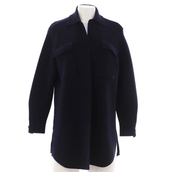 Max Mara Women'S Two Pocket Open Long Cardigan Wool