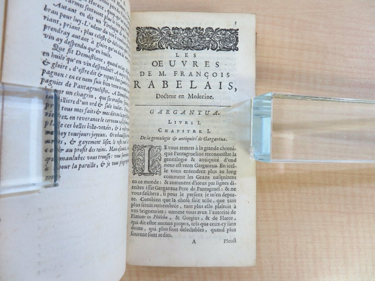 Francois Rabelais 1663 Les Oeuvres De M. Francois Rabelais Amsterdam First