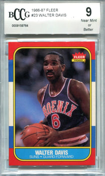 Walter Davis 1986-87 Fleer Premier #23 Bccg Nm 9 Card