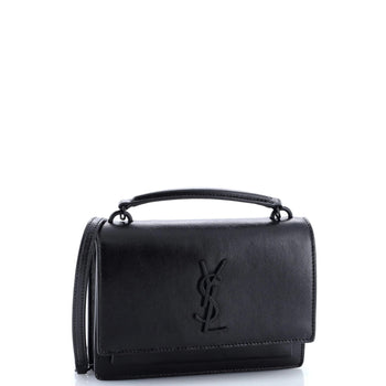 Saint Laurent Sunset Top Handle Chain Wallet Leather