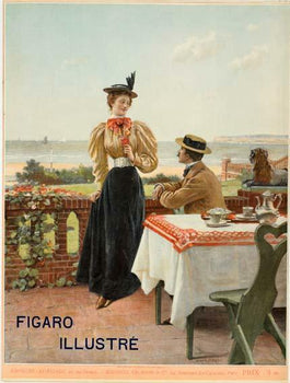 Figaro Illustre 1898 Original Vintage Posterat The Seashore By Moreau For