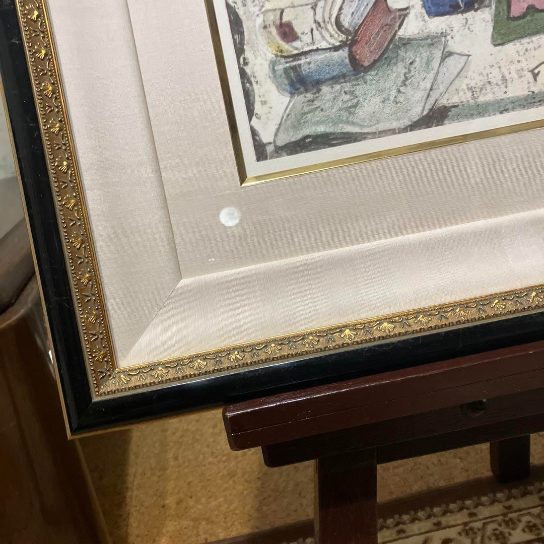Lonard Tsuguharu Foujita Lithograph "La Msangre / The Novelist" 1963 Framed