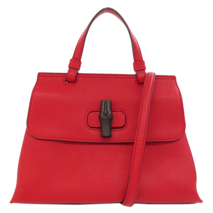 Gucci  370831 Handbag Bamboo Daily 2Way Leather