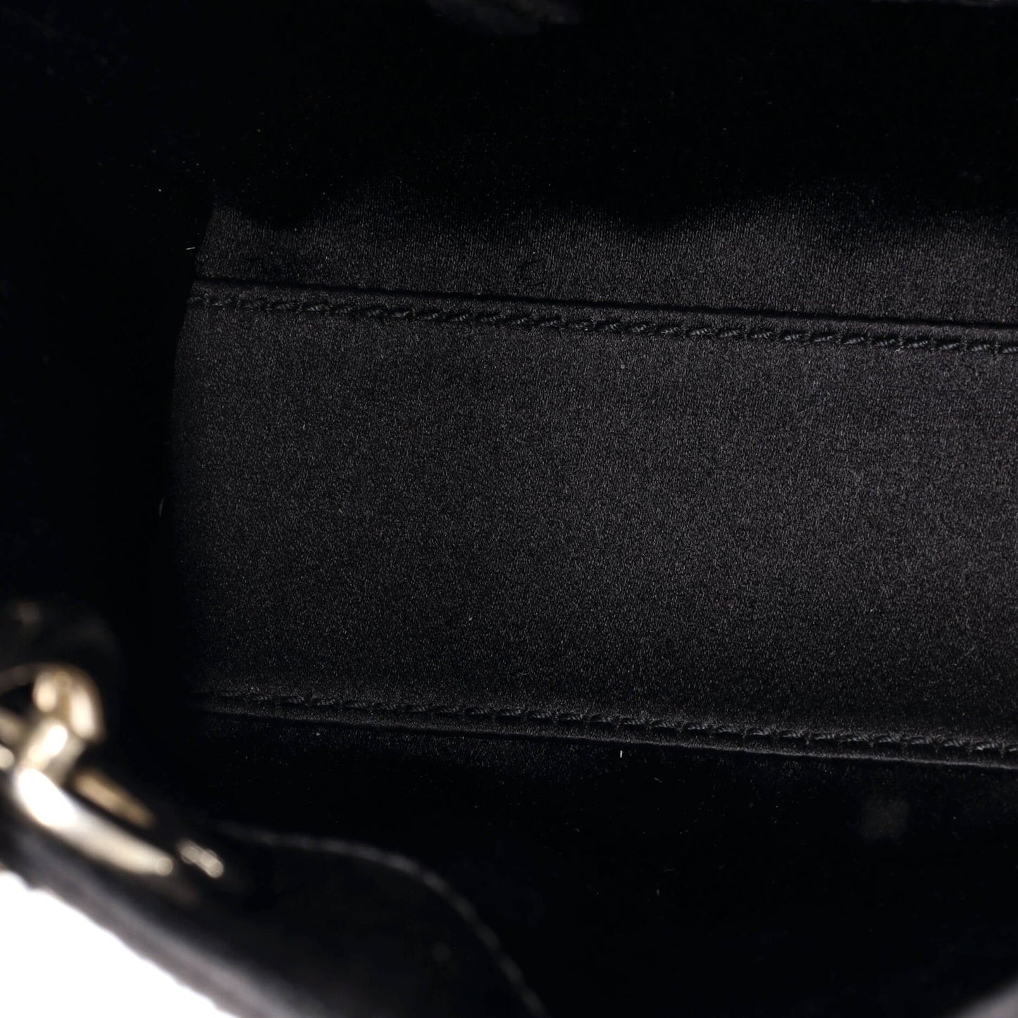 Christian Dior Lady Dior Bag Crystal Embellished Cannage Quilt Satin Mini