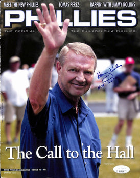 Harry Kalas Hof Signed/Inscribed 8X10 Magazine