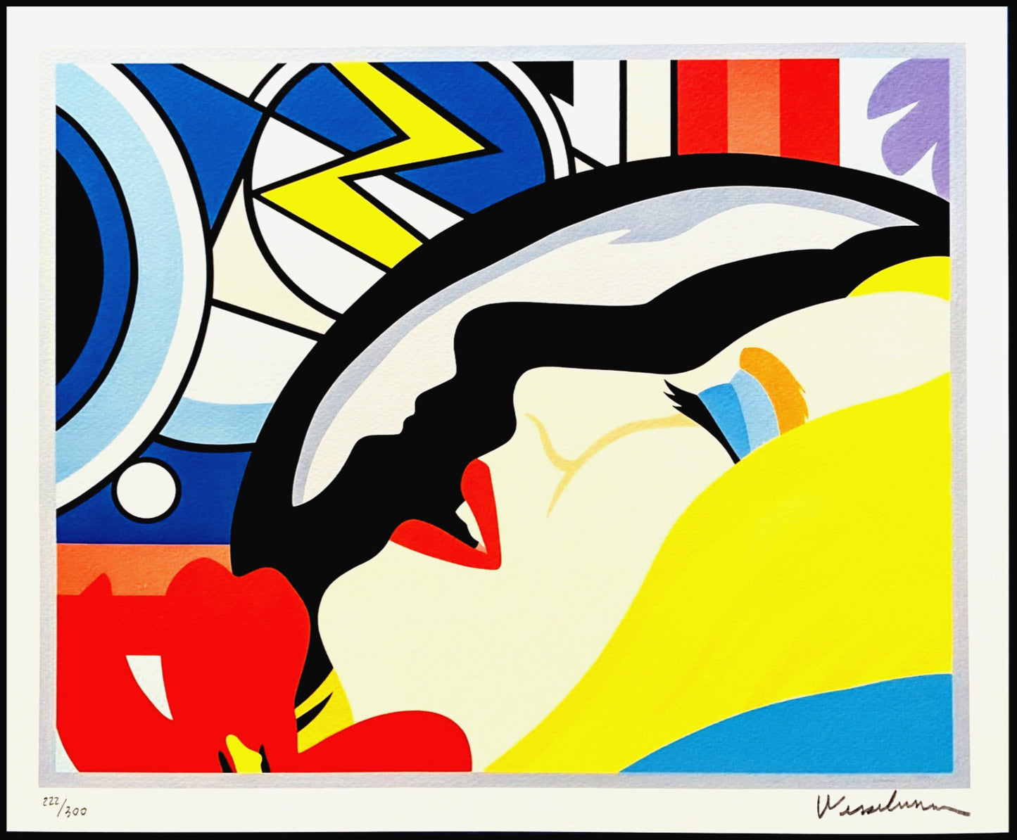 Hand Tom Wesselmann Lithograph Handmade COA Signed op Numbered To