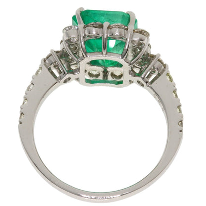 5.27g 2.75ct Emerald Diamond Ring Platinum PT950