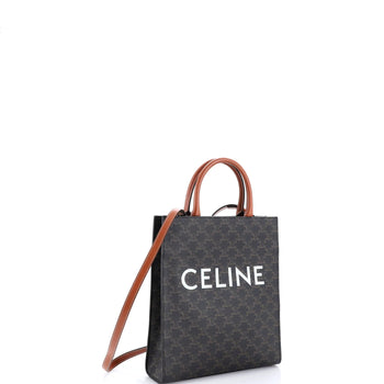 Celine Vertical Cabas Tote Triomphe Coated Canvas Small
