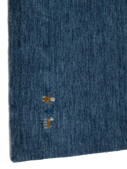 Modern Gabbeh Runner Rug 3X10 Ft Steel Blue